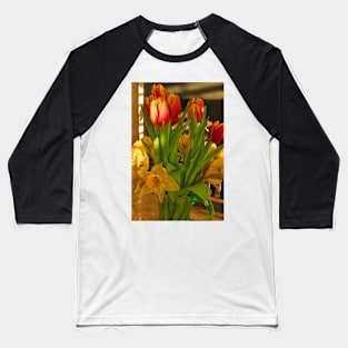 Tulips & Daffs in Green Jug Baseball T-Shirt